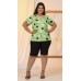 034149-  Blusa Ramany Estampa Verde Poá